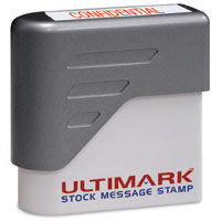 AIR MAIL ULTIMARK PRE-INKED STOCK MESSAGE STAMP WITH RED INK